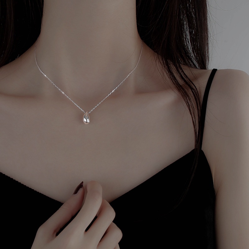 Vòng cổ Mặt Hình Giọt Nước Màu Trơn Đơn Giản Cho Nữ