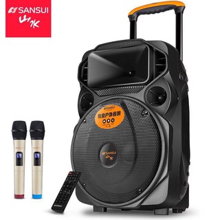 Loa kẹo kéo karaoke sansui sa 12-66 kèm 2 mic ko dây