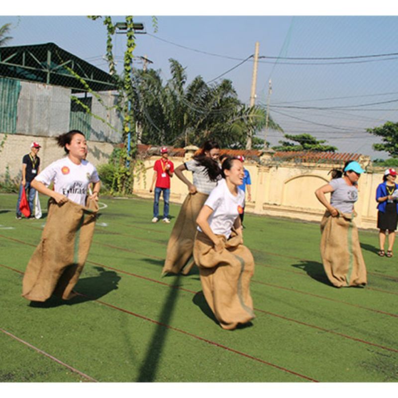 Bao bố cũ dùng nhảy bao bố, bảo dưỡng bê tông, trồng cây