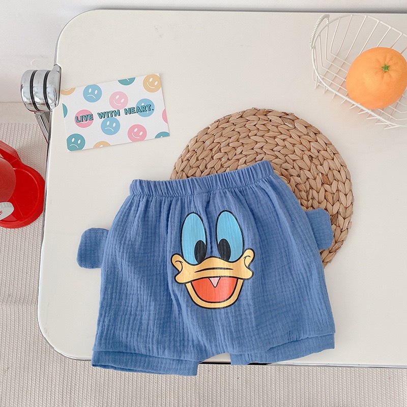 Quần Đùi Chất Đũi Cho Bé, Chất Liệu Đũi Xốp: Thoáng nhẹ, Mềm mát, Thoải mái