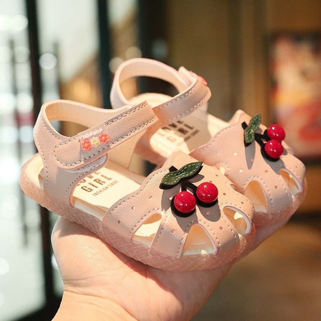 Dép sandal bé gái - Dép sandal tập đi cho bé gái hình quả Cherry siêu dễ thương đáng yêu mềm mại êm chân