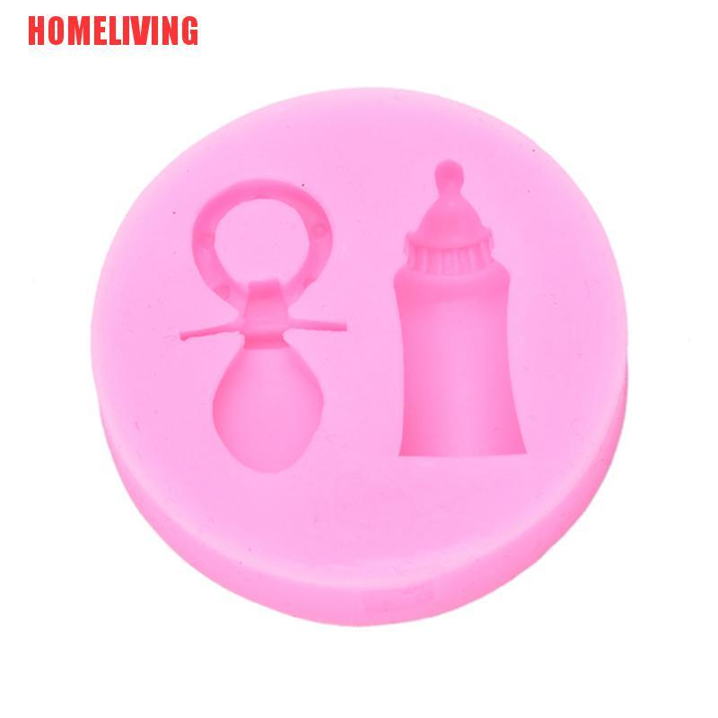 1 Khuôn Silicone Làm Bánh Kẹo Hình Bình Sữa Em Bé Trang Trí