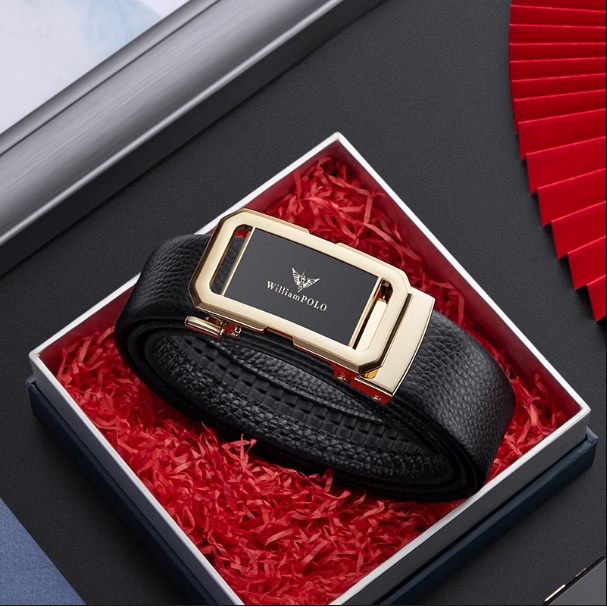 Thắt Lưng Nam Dây Nịt Nam Da Bò Cao Cấp khóa Tự động hàng hiệu WILLIAMPOLO - Kingshop Nhập