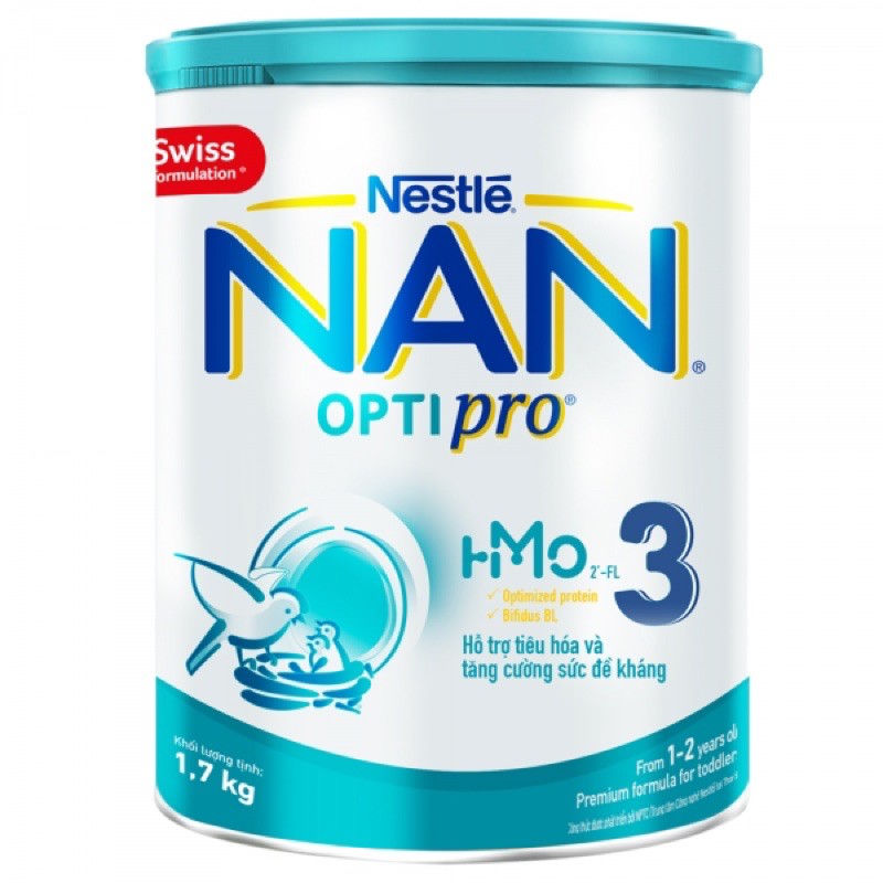 Sữa bột Nestle Nan Optipro 3 1.7kg ( Mẫu Mới )