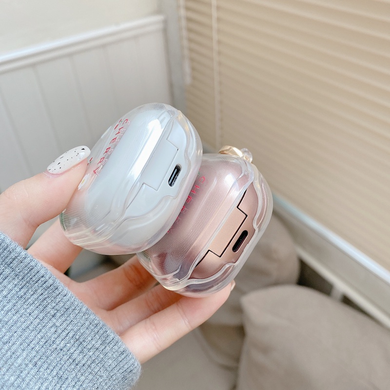 Bao Da Điện Thoại Chống Sốc Hình Gấu cherry Cho samsung galaxy buds pro & buds 2 Ốp