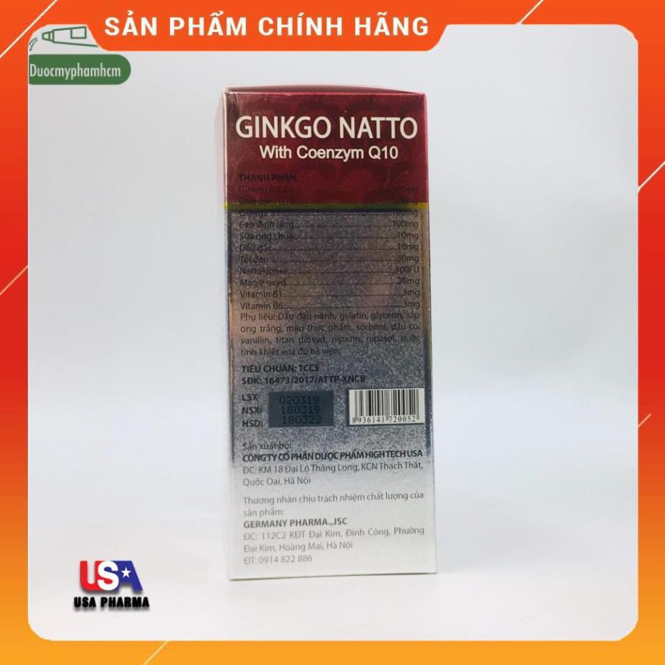 [Viên uống] Hoạt huyết dưỡng não BRAIN GINKGO NATTO 100 Viên