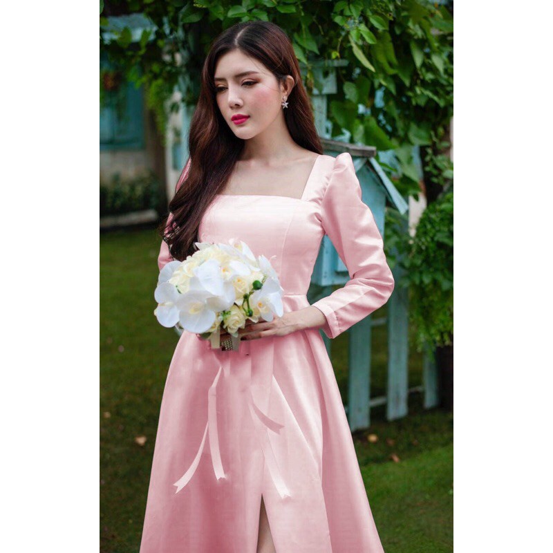 [Mã FATHANG5 giảm 10K đơn 50K] ĐẦM MAXI XẺ ĐÙI TAY DÀI CỔ VUÔNG -Size S/M/L - MS284V | BigBuy360 - bigbuy360.vn