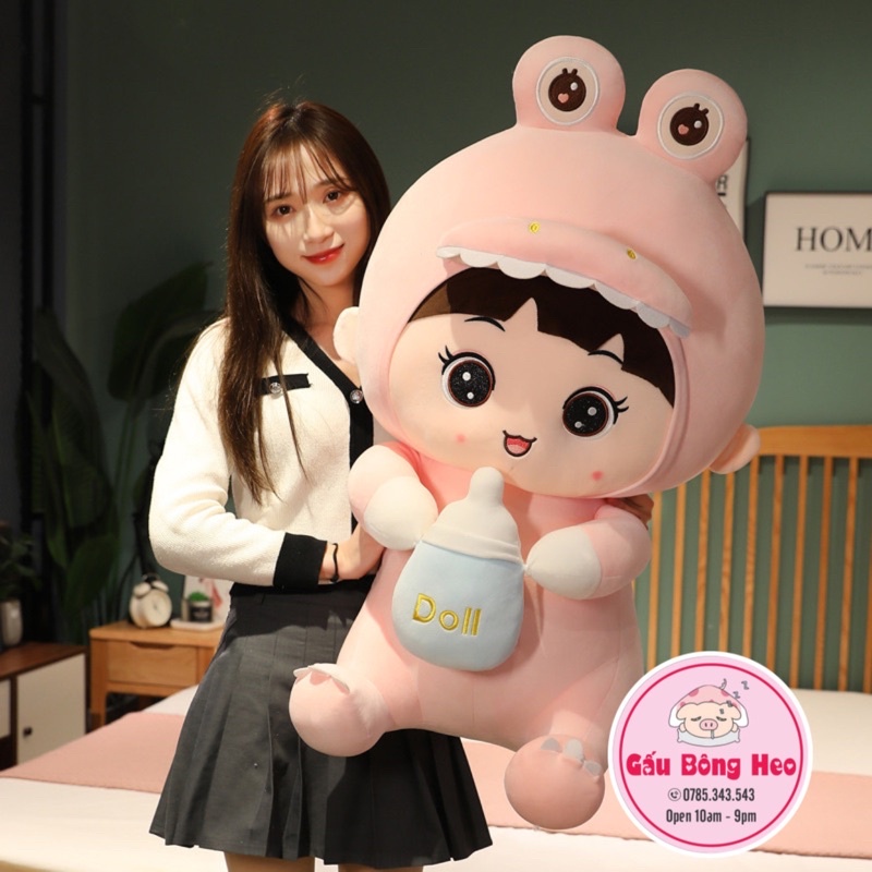 Búp Bê Ôm Bình Sữa Nhồi bông siêu Dễ Thương