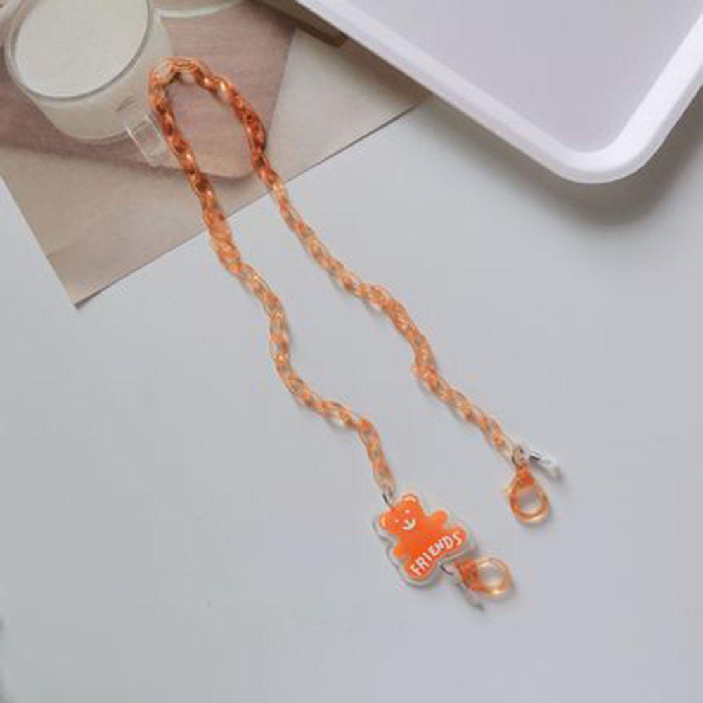 ESPO Dây Đeo Mắt Kính Bằng Acrylic Trong Suốt Họa Tiết Gấu Hoạt Hình Đáng Yêu