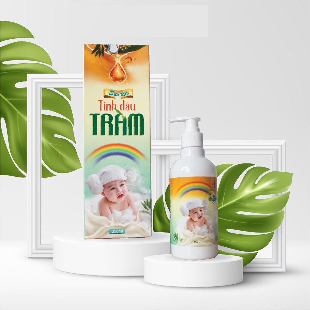 Sữa Tắm Tinh Dầu Tràm Ngăn Ngừa Rôm Sẩy, Sữa Tắm Chống Cảm Lạnh Chai 250ml Tinhdaucomaycosmetics