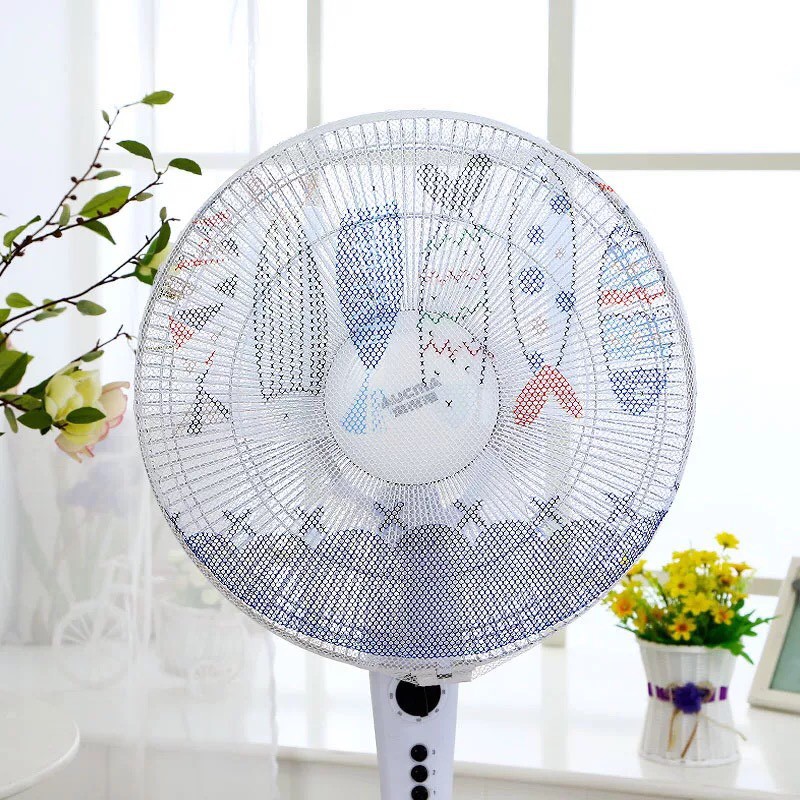 Lưới Bọc Quạt  Có Dây Rút Tùy Chỉnh Hình Thú Dễ Thương An Toàn cho bé, đủ size từ 35 - 50cm