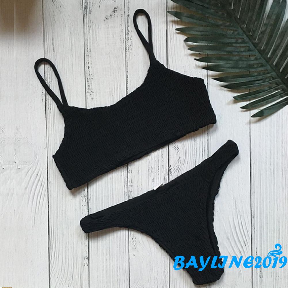 Bộ Bikini Hai Mảnh Xếp Ly Gợi Cảm Cho Nữ