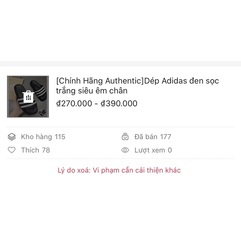 [Chính hãng Authentic]Dép hồng và đen đúc nguyên khối siêu bền chống nước tốt