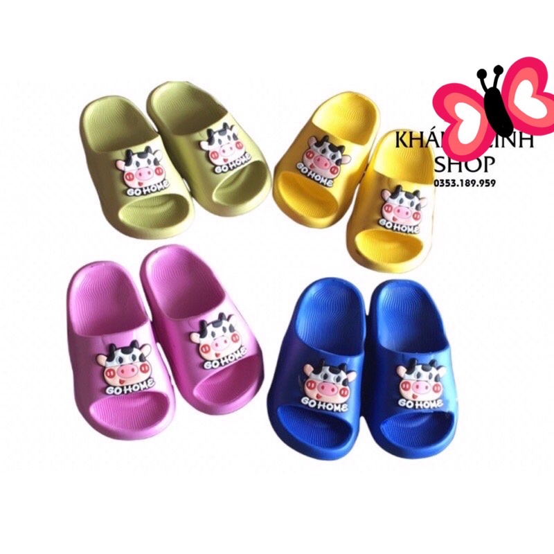 Dép lê  siêu nhẹ hình bò sữa cho bé 3-5 tuổi