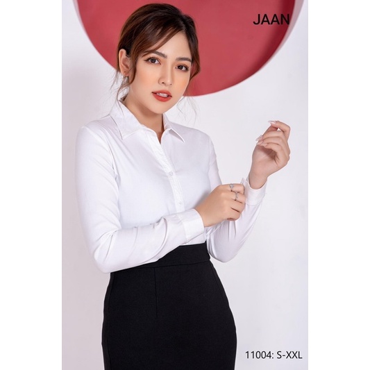 Áo sơ mi trắng, sơ mi nữ basic, sơ mi trơn chất mịn chống nhăn (kèm video ảnh thật)
