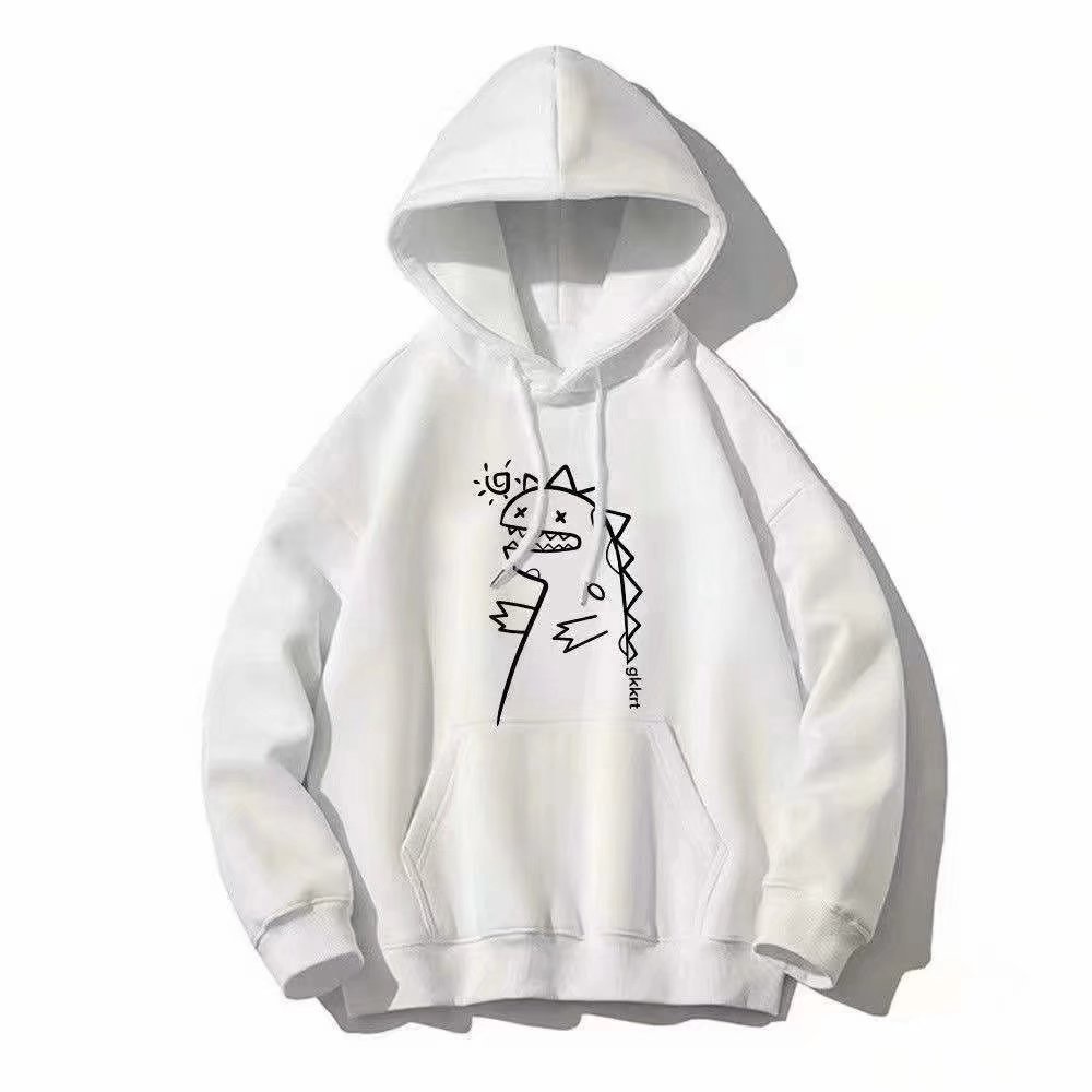 Áo hoodie Tay Dài Dáng Rộng In Họa Tiết Hoạt Hình Phong Cách hip hop Đường Phố Hàn Quốc Thời Trang Mùa Đông Cho Nam M-5XL