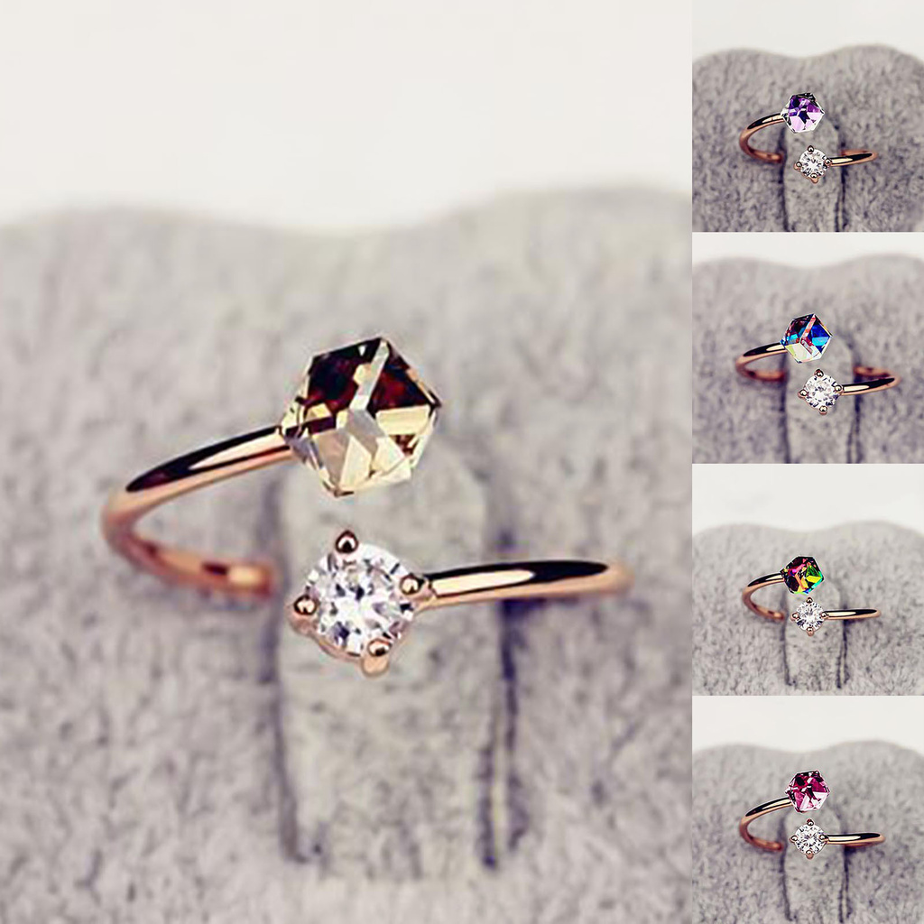 Nhẫn hở đính đá nhân tạo nhiều màu sắc thời trang cho nữ | BigBuy360 - bigbuy360.vn