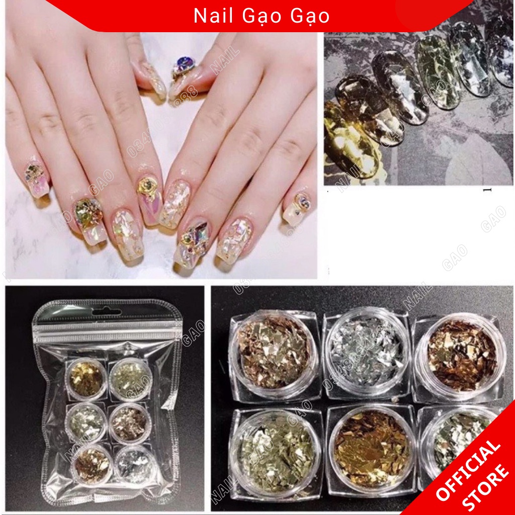 Sét xà cừ thủy tinh ẩn gel hàn quốc sang chảnh sét 6 hũ