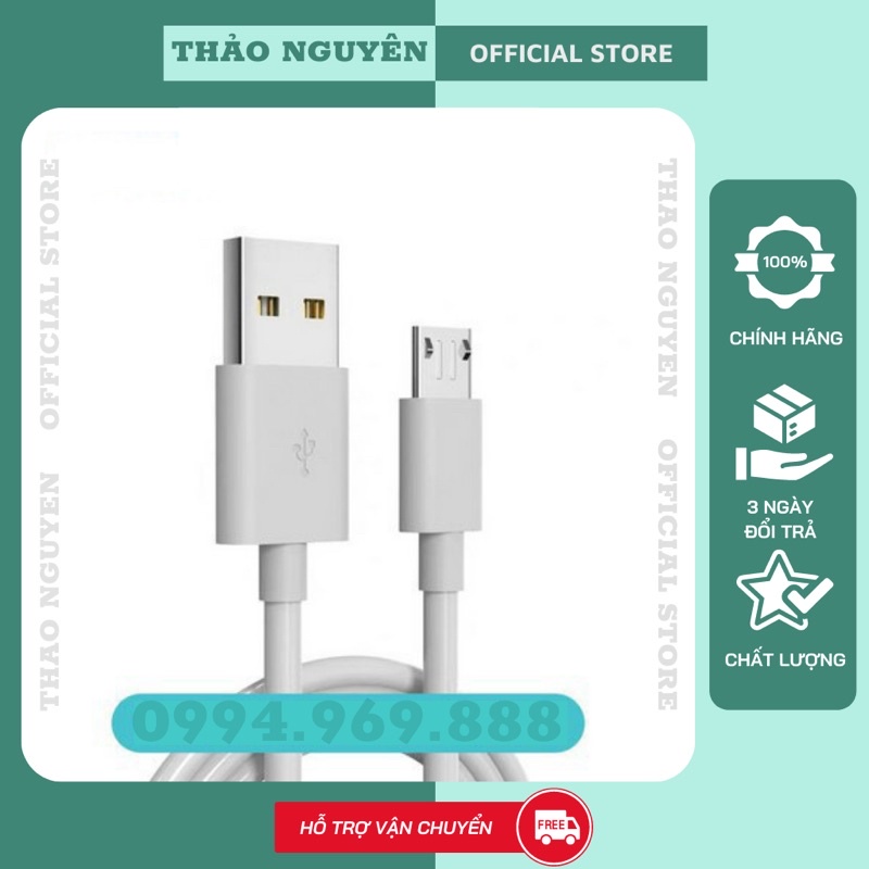 Cáp sạc Micro USB cho Xiaomi, oppo, sámung- sạc quạt- dài 30cm