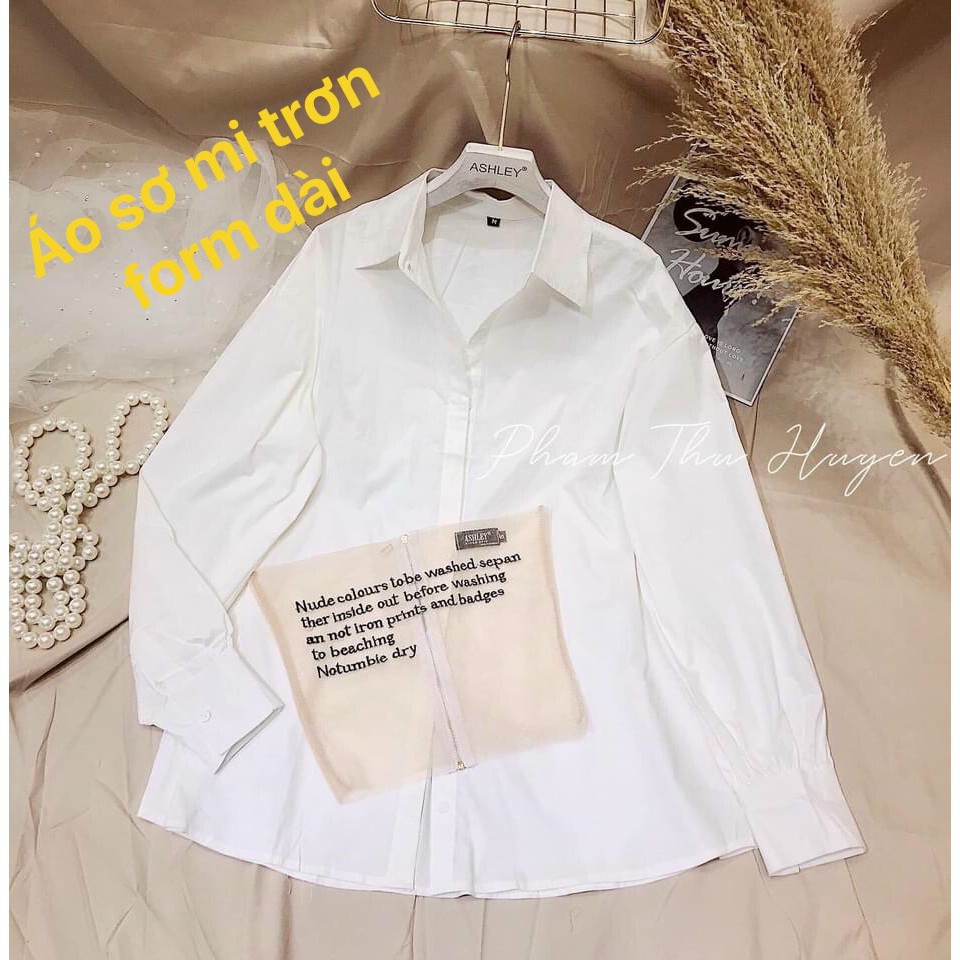 Sơ Mi Trơn𝑭𝑹𝑬𝑬𝑺𝑯𝑰𝑷Sơ Mi Trắng Trơn,Sơ Mi Fom rộng,LY STORE