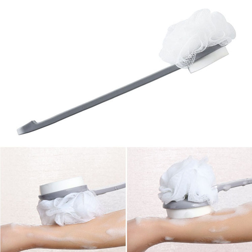 [Hàng mới về] Bàn chải tắm tay cầm dài hai mặt đa năng không gây đau đớn tiện dụng