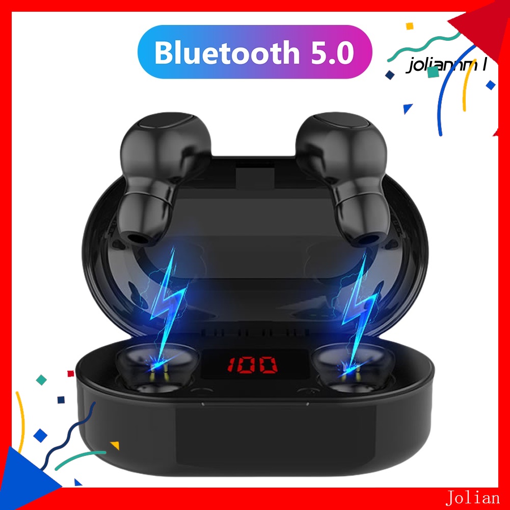 Tai Nghe Bluetooth 5.0 Không Dây L22 Tws Chống Nước Có Màn Hình Led