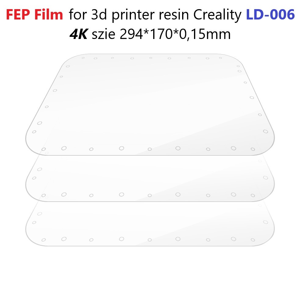 Tấm FEP Film cho máy in 3d Creality resin LD-002/LD-002R/Halot-One/ ELegoo Mars khổ 200*140*0.15mm