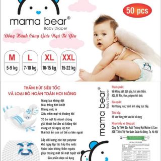 Bỉm quần Mama Bear size:M,L,Xl,XXL,XXX giá 410/100c