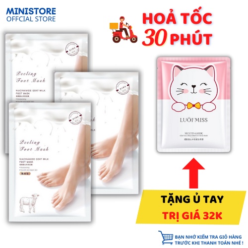 ⚡FREE SHIP⚡ Combo 3 Túi Mặt Nạ Ủ Chân Sữa Dê Nha Đam Hàn Quốc Tẩy Tế Bào Chết Và Cung Cấp Dưỡng Ẩm Cho Đôi Bàn Chân