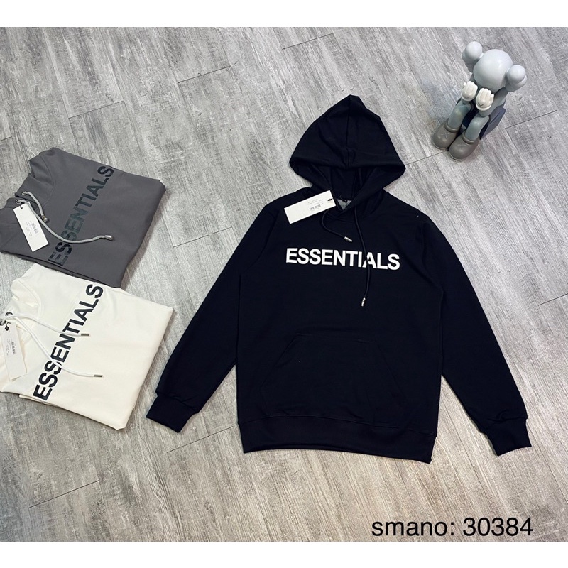 Áo nỉ Hoodie Essentials chữ nổi cực chất - Áo nỉ nam da cá đỉnh cao