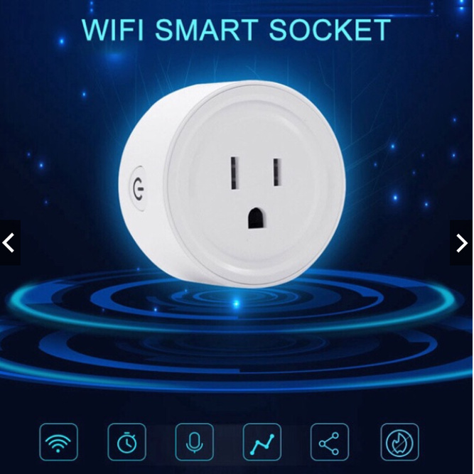 Ổ cắm thông minh Wifi TUYA Smart life US 10A điều khiển từ xa