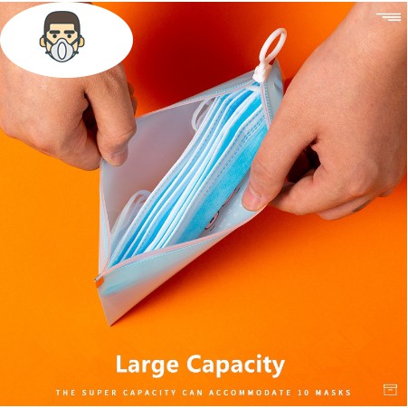 Túi đựng Khẩu trang dễ thương có khóa kéo nhiều màu và màu trong suốt mờ - loại cao cấp | BigBuy360 - bigbuy360.vn