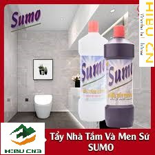 NƯỚC TẨY NHÀ TẮM, TOLET VÀ MEN SỨ SUMO 1000ml (tím, trắng) - Giao màu ngẫu nhiên