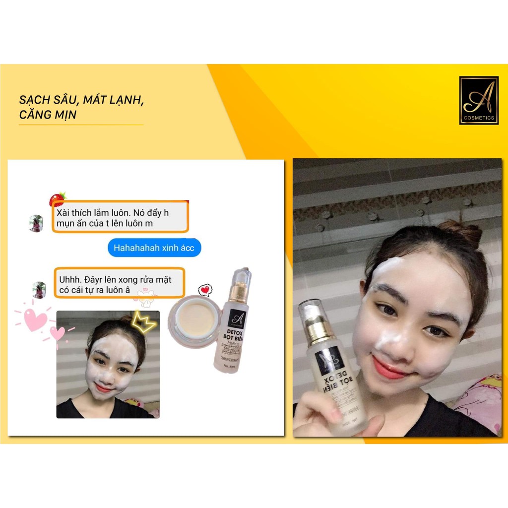 Bộ COMBO Face Pháp và Detox ACosmetics -  Làm sạch da,Làm Trắng da, giảm Thâm, Nám, Tàn nhang [Chính Hãng]