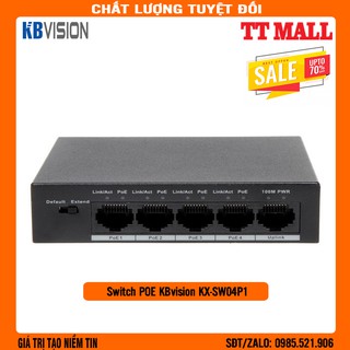 Switch poe kbvision kx-sw04p1 - chống sét cấp độ 3