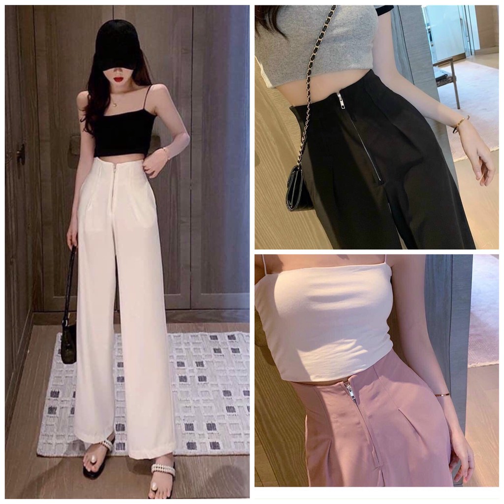 QUẦN CULOTTES ỐNG RỘNG[Video Ảnh thật] CẠP CAO KHOÁ TRƯỚC MẪU MỚI HOT TREND 2021 chất dày dặn ko nhăn nhàu | BigBuy360 - bigbuy360.vn