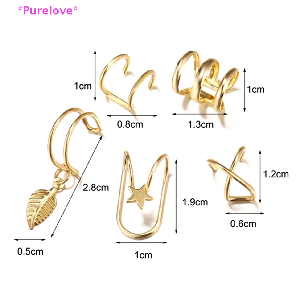 Set 5 Đôi Khuyên Tai Hình Chiếc Lá Xinh Xắn Dành Cho Nữ Mới