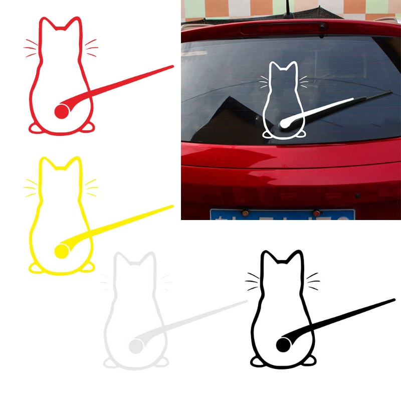 Cần Gạt Nước Kính Chắn Gió Xe Hơi Họa Tiết Chú Mèo Vui Nhộn