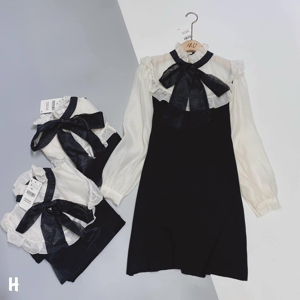 Đầm Babydoll Nơ Ngực 🦋FREESHIP🦋 Váy Nữ Tay Bồng Dáng Suông 2 Màu | BigBuy360 - bigbuy360.vn