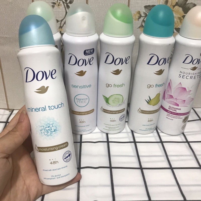 Xịt khử mùi toàn thân Dove 150ml USA