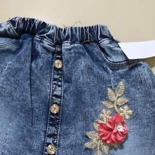 Quần bò giả váy trẻ em