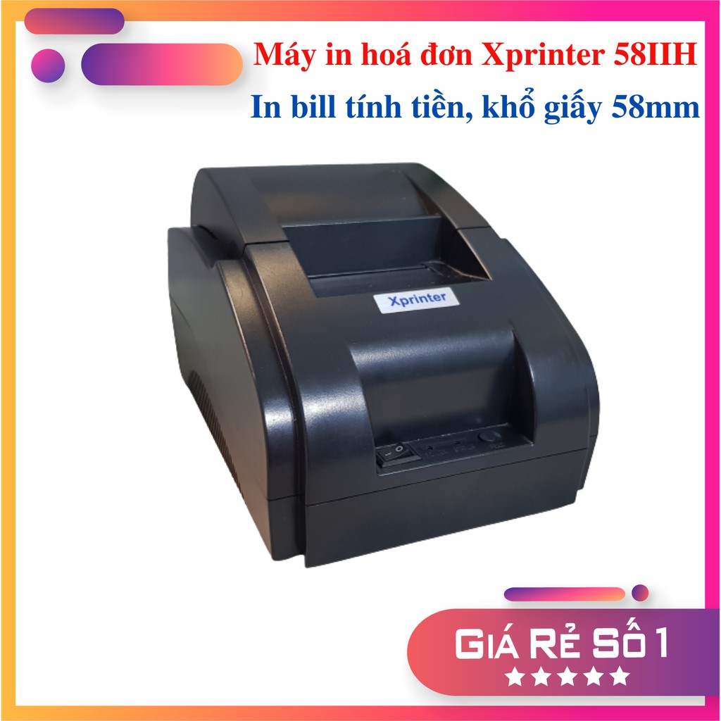 MÁY IN HOÁ ĐƠN XPRINTER 58IIH (MỚI 90%) - TẶNG 1 CUỘN GIẤY, PHỤ KIỆN ĐI KÈM THEO MÁY - BẢO HÀNH 30 NGÀY