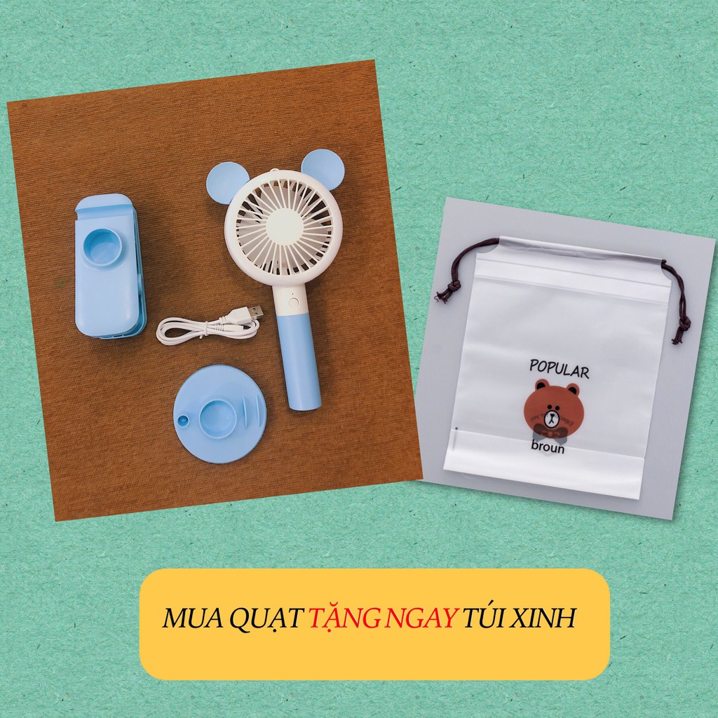 Quạt mini kiêm giá đỡ điện thoại