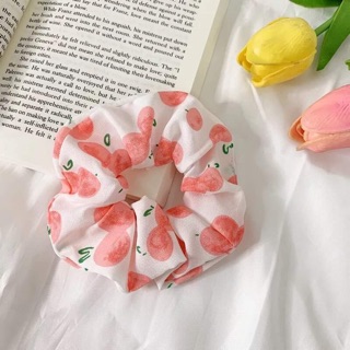 🍑Chun cột tóc vải Scrunchie hoa quả