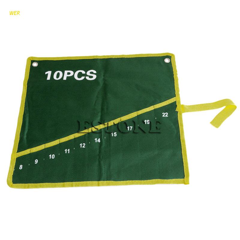 Túi đựng cờ lê 10 ngăn bằng vải canvas bền tiện lợi