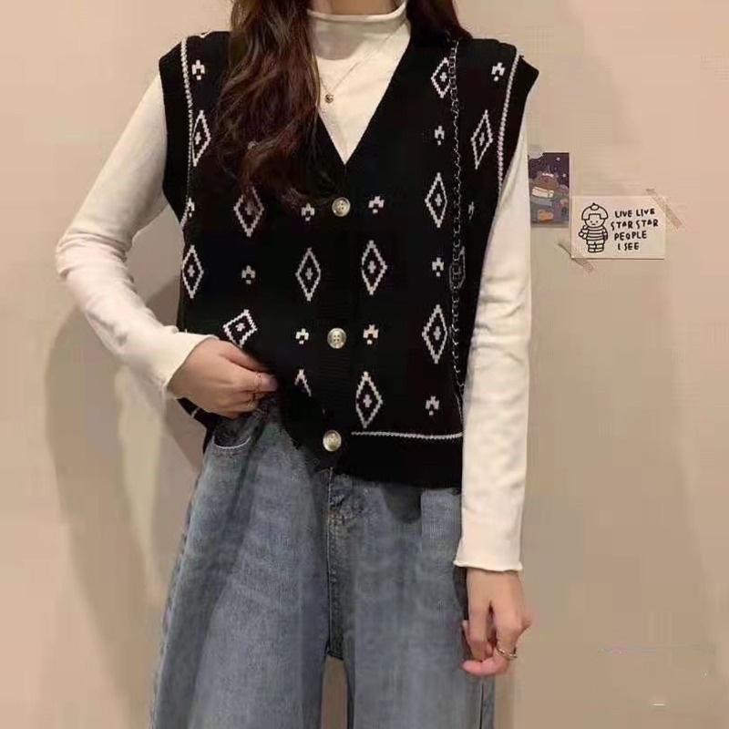 Áo khoác cardigan dệt kim cổ chữ V năng động sành điệu