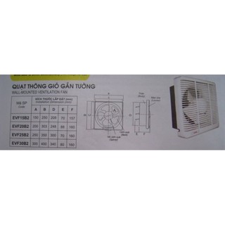 quạt thông gió gắn tường evf25b2