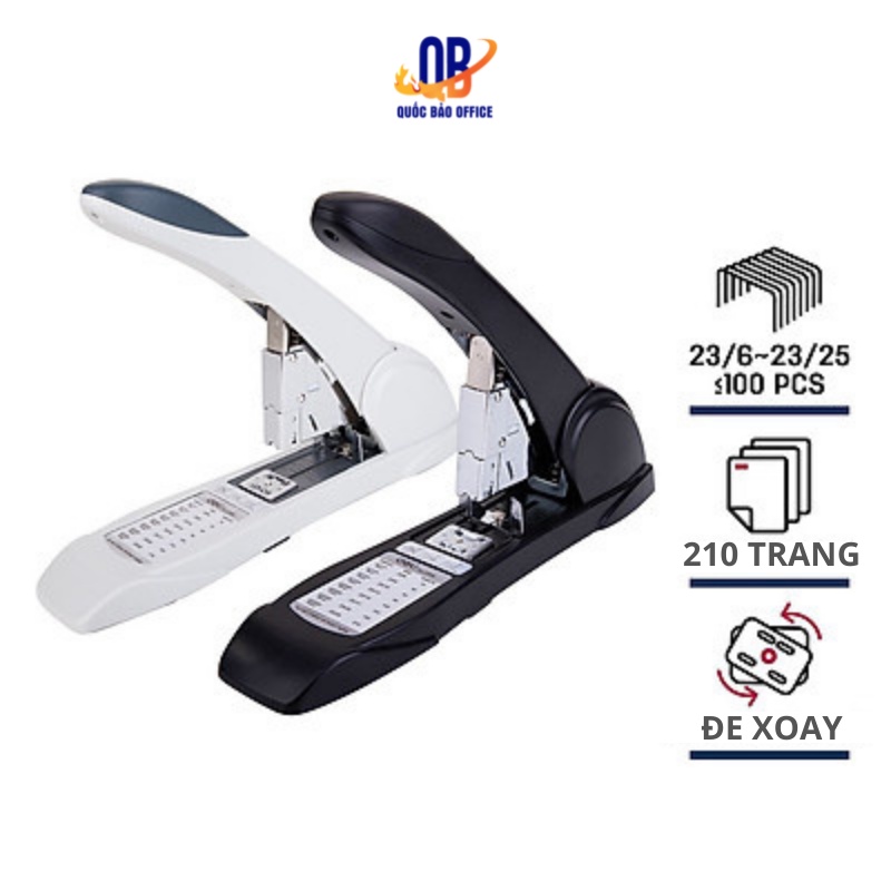 Dập ghim Deli, cỡ lớn 210 trang, Đen, Xám - 1 cái E0395