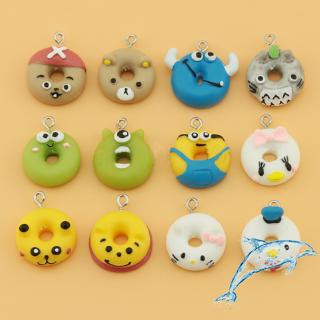 Trang sức thủ công diy Phụ kiện vật liệu thủ công bằng nhựa Phim hoạt hình Búp bê Donut Mặt dây chuyền với cừu Phụ kiện đinh tán mắt Móc khóa Mặt dây chuyền Bông tai Bông tai Mặt dây chuyền Vòng cổ Vòng chìa khóa Mặt dây chuyền Bộ phận vật liệu mặt dây ch