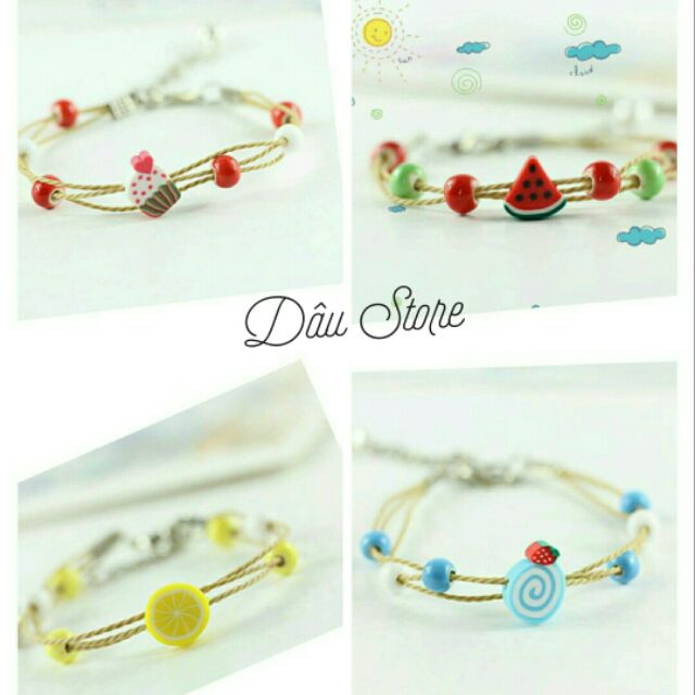 ❗Vòng tay gốm trái cây cute